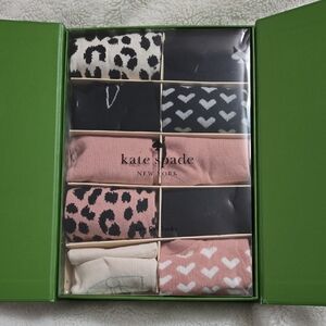kate spade Women's Casual Ankle Socks  10 PAIRS Black, Pink, White New In Box